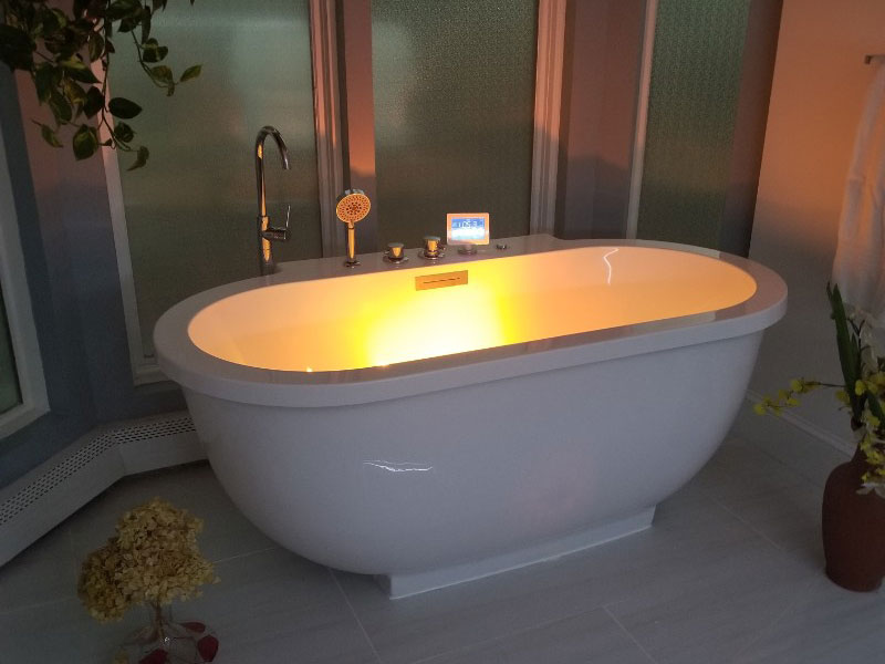 Renovated bathroom - orange
